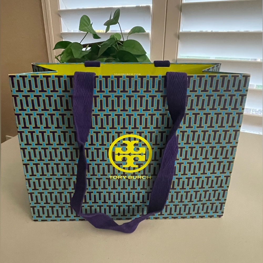 Tory Burch Empty Gift Bag 12X9X5  10.5”handle drop